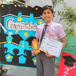 BHOMIK Goyal Science/maths,school topper from last 4 years