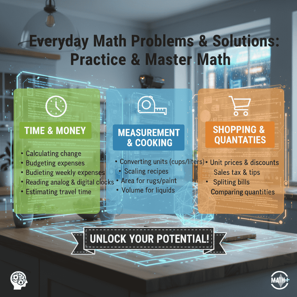 Everyday Math Problems & Solutions: Practice & Master Math