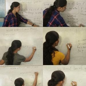 Dilna Anand M Physics, maths, chemistry, biology, social science